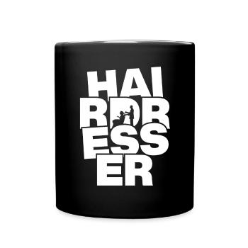 Friseurfachmann - Friseur - Tasse einfarbig - Schwarz - Vorne
