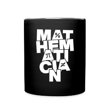 Travail professionnel - Mathématiciens - Mug uni - noir - Devant