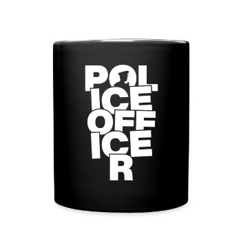 Professional work - police officer - Full Colour Mug - black - Front