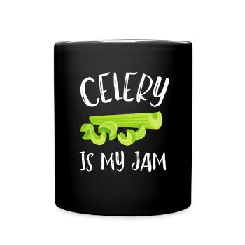Jus de céleri végétalien végétarien végétarien biologique - Mug uni - noir - Devant