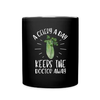 Jus de céleri végétalien végétarien végétarien biologique - Mug uni - noir - Devant
