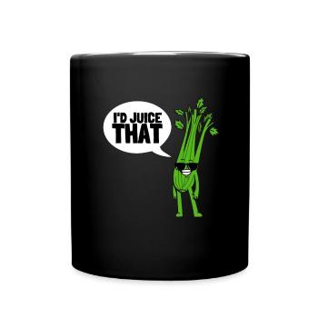 Jus de céleri végétalien végétarien végétarien biologique - Mug uni - noir - Devant