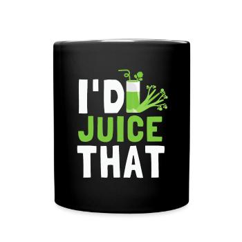 Jus de céleri végétalien végétarien végétarien biologique - Mug uni - noir - Devant