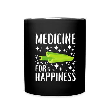 Jus de céleri végétalien végétarien végétarien biologique - Mug uni - noir - Devant