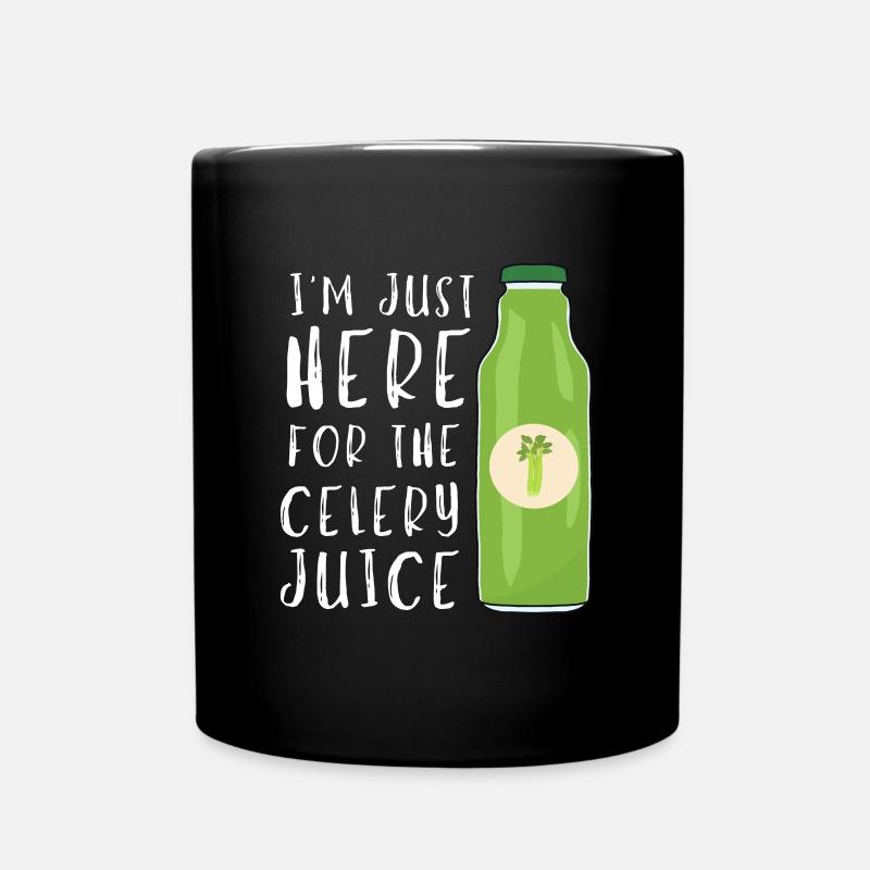 Vegan Vegetarian Veggie Organic Celery Juice - Tasse einfarbig - Schwarz