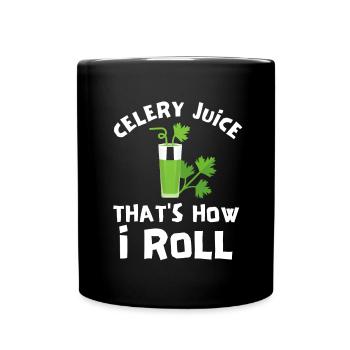 Jus de céleri végétalien végétarien végétarien biologique - Mug uni - noir - Devant