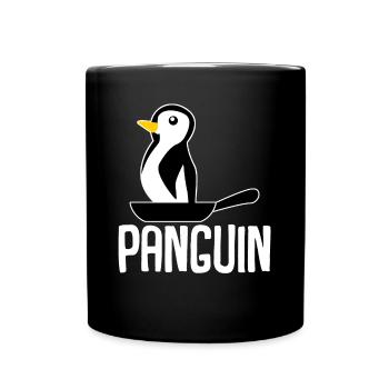Penguin in Frying Pan Penguins - Full Colour Mug - black - Front