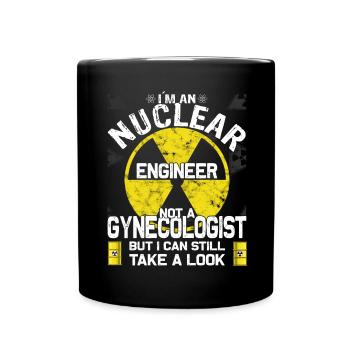 Nuclear Power - Proud Nuclear Engineer - Full Colour Mug - black - Front