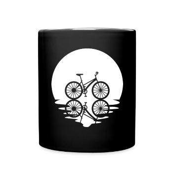 Kreis und Reflexion - Radfahren - - Tasse einfarbig - Schwarz - Vorne
