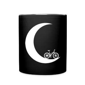 Mondsichel - Radfahren - - Tasse einfarbig - Schwarz - Vorne