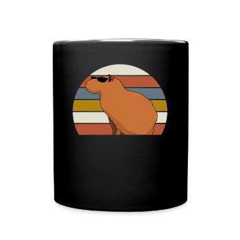 Capybara Sunglasses Capybara - Full Colour Mug - black - Front