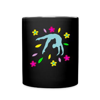 Turnen Rhythmische Sportgymnastik RSG - Tasse einfarbig - Schwarz - Vorne