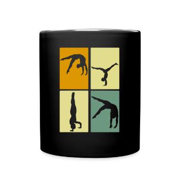 Rhythmische Sportgymnastik RSG Turnerin - Tasse einfarbig - Schwarz - Vorne
