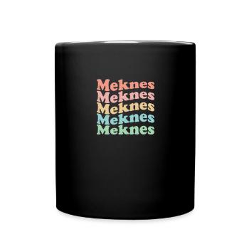 Vintage 70s Hippie Morocco City - Rétro Meknès - Mug uni - noir - Devant