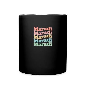Hippie Niger City vintage des années 70 - Maradi rétro - Mug uni - noir - Devant