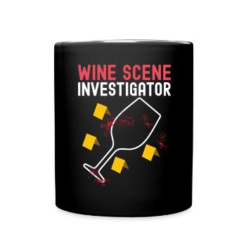 Wine Scene Investigator True Crime Wine Drinker - Mug uni - noir - Devant