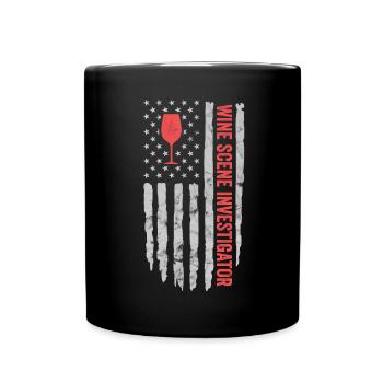 Wine Scene Investigator True Crime Lover - Mug uni - noir - Devant
