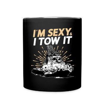 Schlepper Schleppboot Tug Life - Mug uni - noir - Devant