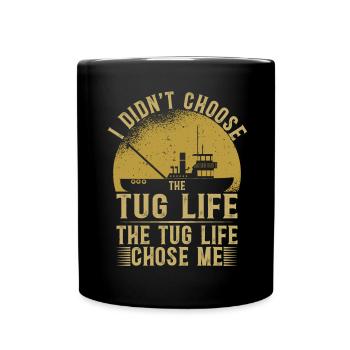 Schlepper Schleppboot Tug Life - Full Colour Mug - black - Front