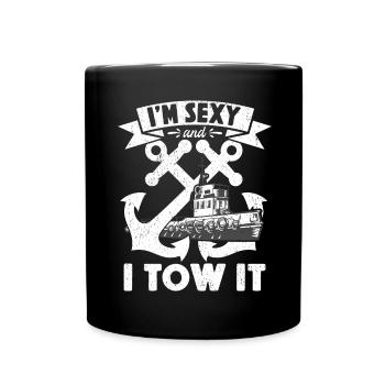 Schlepper Schleppboot Tug Life - Full Colour Mug - black - Front