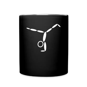 Handstand RSG Turnen Gymnastik Turnerin - Tasse einfarbig - Schwarz - Vorne