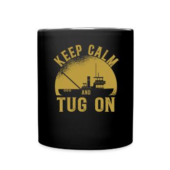 Schlepper Schleppboot Tug Life - Full Colour Mug - black - Front