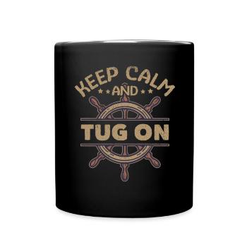 Schlepper Schleppboot Tug Life - Full Colour Mug - black - Front