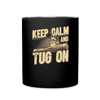 Schlepper Schleppboot Tug Life - Full Colour Mug - black - Front