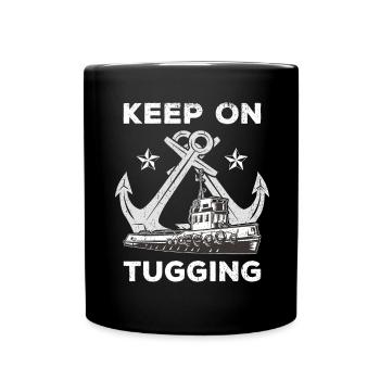 Schlepper Schleppboot Tug Life - Full Colour Mug - black - Front