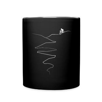 Ligne courbe - Cyclisme - (3) - Mug uni - noir - Devant