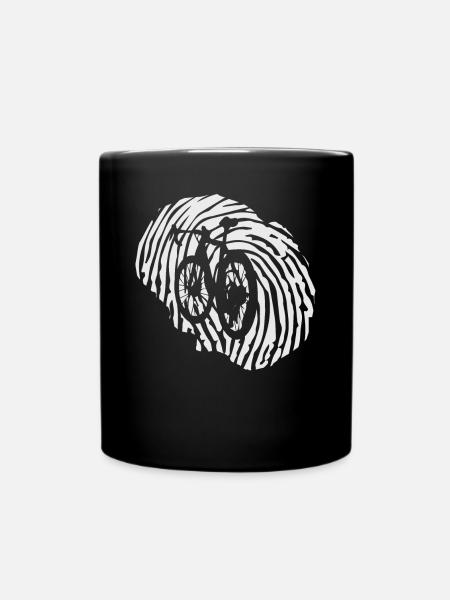 Empreinte digitale - Cyclisme - (3) - Mug uni - noir