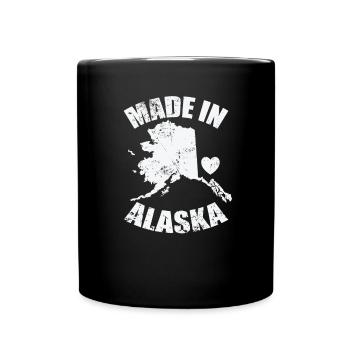 Made in Alaska State USA America - Full Colour Mug - black - Front