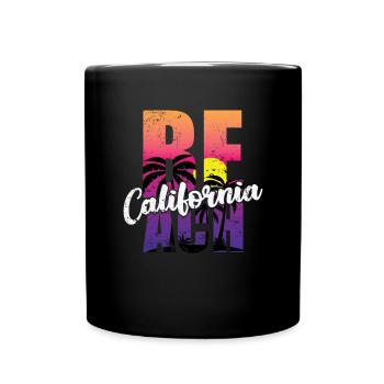 California Beach USA Amerika Bundesstaat - Tasse einfarbig - Schwarz - Vorne