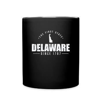Delaware The First State since 1787 USA Amerika - Tasse einfarbig - Schwarz - Vorne