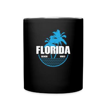 Florida Beach Vibes USA Amerika - Tasse einfarbig - Schwarz - Vorne