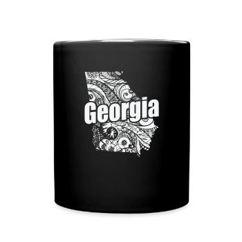 Georgia USA Amerika Bundesstaat - Tasse einfarbig - Schwarz - Vorne