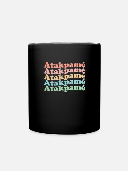Vintage 70's Hippie Togo City - Rétro Atakpamé - Mug uni - noir