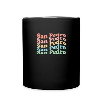 Vintage 70's Hippie Belize City - Retro San Pedro - Full Colour Mug - black - Front