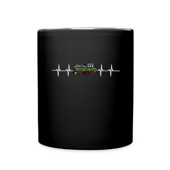 Locomotive à vapeur - J’ai un train d’ à voie unique - Mug uni - noir - Devant