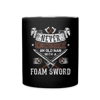 Lustiges Larp Schwertkampf Rollenspiel - Tasse einfarbig - Schwarz - Vorne