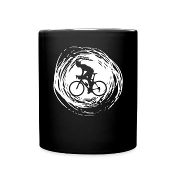 Kreis - Radfahren - (3) - Tasse einfarbig - Schwarz - Vorne