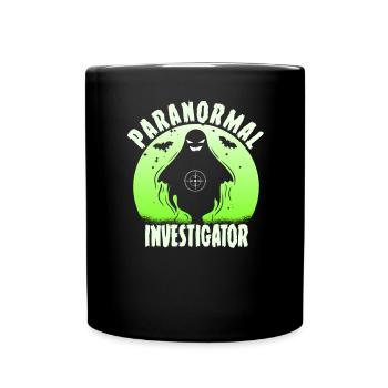 Geisterjagd Paranormal Investigator - Tasse einfarbig - Schwarz - Vorne