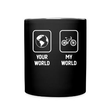 Votre monde Mon monde - E-Bike - - Mug uni - noir - Devant