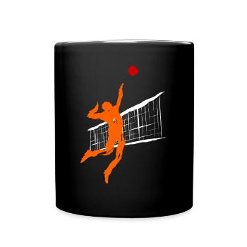 Joueurs de volley-ball - Mug uni - noir - Devant