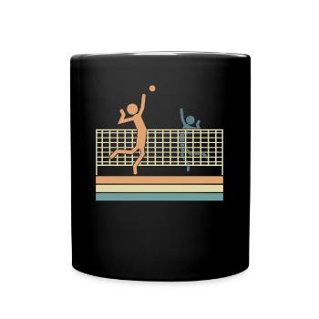 Volleyballspieler Volleyball - Tasse einfarbig - Schwarz - Vorne