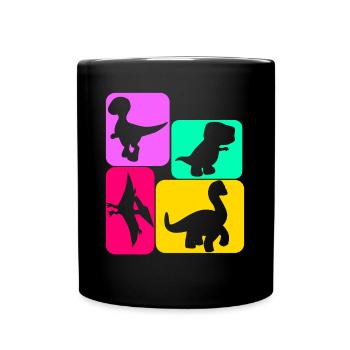 Dinosaur Little Dinosaur Dinosaur - Full Colour Mug - black - Front