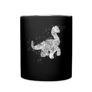 Dinosaurier Regen Dinos Dinosaur - Tasse einfarbig - Schwarz - Vorne