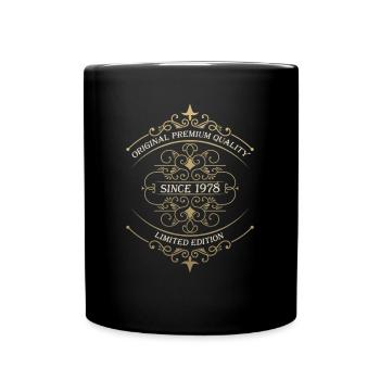 Born 1978 45th birthday Gift man/ woman - Full Colour Mug - black - Front