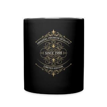 Né en 1988 35ème anniversaire Cadeau homme / femme - Mug uni - noir - Devant