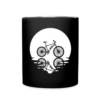 Kreis und Spiegelung - E-Bike - - Tasse einfarbig - Schwarz - Vorne